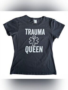 EMS Paramedic T-shirt - Trauma Queen - Nurse - Black